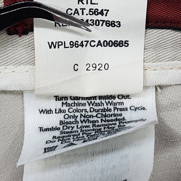 Vintage Eddie Bauer Pants Womens 14 Tan Khaki Comfort Waist High Rise Tapered - Picture 10 of 16